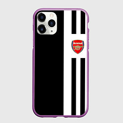 Чехол iPhone 11 Pro матовый Arsenal спорт линии, цвет: 3D-фиолетовый