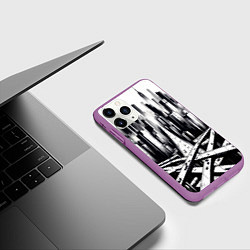 Чехол iPhone 11 Pro матовый American metropolis, цвет: 3D-фиолетовый — фото 2
