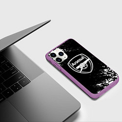 Чехол iPhone 11 Pro матовый Арсенал черепа краски, цвет: 3D-фиолетовый — фото 2