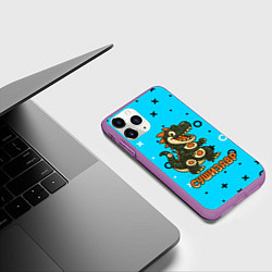 Чехол iPhone 11 Pro матовый Сушизавр, цвет: 3D-фиолетовый — фото 2