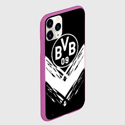 Чехол iPhone 11 Pro матовый Borussia белые краски линии, цвет: 3D-фиолетовый — фото 2