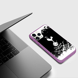 Чехол iPhone 11 Pro матовый Тоттенхэм Хотспур белые краски, цвет: 3D-фиолетовый — фото 2