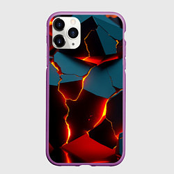 Чехол iPhone 11 Pro матовый Orange glow, цвет: 3D-фиолетовый