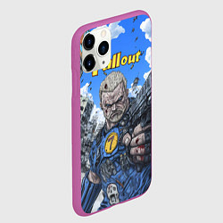 Чехол iPhone 11 Pro матовый Fallout брутальный седьмой, цвет: 3D-фиолетовый — фото 2