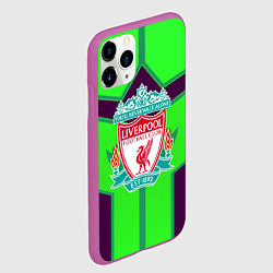 Чехол iPhone 11 Pro матовый Liverpool геометрия текстура спорт, цвет: 3D-фиолетовый — фото 2