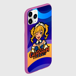 Чехол iPhone 11 Pro матовый Genshin Impact Барбара, цвет: 3D-фиолетовый — фото 2