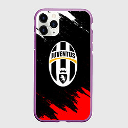Чехол iPhone 11 Pro матовый Ювентус краски текстура, цвет: 3D-фиолетовый