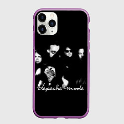 Чехол iPhone 11 Pro матовый Depeche Mode shoot, цвет: 3D-фиолетовый