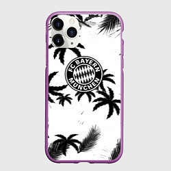 Чехол iPhone 11 Pro матовый Бавария Мюнхен тропики, цвет: 3D-фиолетовый