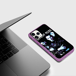Чехол iPhone 11 Pro матовый Dave Gahan Depeche Mode rose, цвет: 3D-фиолетовый — фото 2