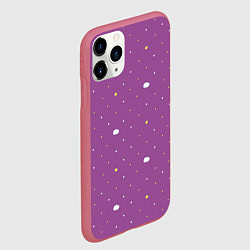 Чехол iPhone 11 Pro матовый Облака и звезды, цвет: 3D-малиновый — фото 2
