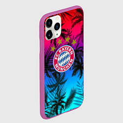 Чехол iPhone 11 Pro матовый Бавария Мюнхен неон тропики, цвет: 3D-фиолетовый — фото 2