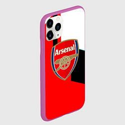 Чехол iPhone 11 Pro матовый Арсенал геометрия спорт, цвет: 3D-фиолетовый — фото 2
