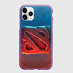 Чехол iPhone 11 Pro матовый Dota 2: Symbol, цвет: 3D-фиолетовый
