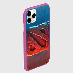 Чехол iPhone 11 Pro матовый Dota 2: Symbol, цвет: 3D-фиолетовый — фото 2