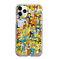 Чехол iPhone 11 Pro матовый Simpsons Stories, цвет: 3D-светло-сиреневый