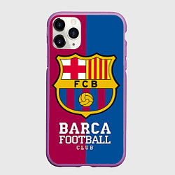 Чехол iPhone 11 Pro матовый Barca Football, цвет: 3D-фиолетовый