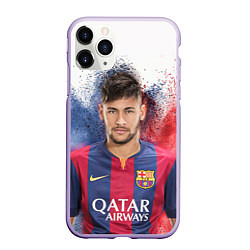 Чехол iPhone 11 Pro матовый Neymar FCB, цвет: 3D-светло-сиреневый