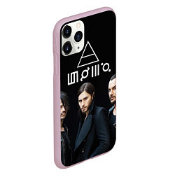 Чехол iPhone 11 Pro матовый 30 seconds to mars, цвет: 3D-розовый — фото 2