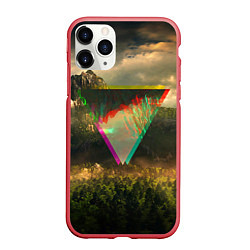 Чехол iPhone 11 Pro матовый 30 seconds to mars, цвет: 3D-красный