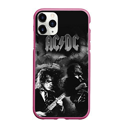 Чехол iPhone 11 Pro матовый AC/DC, цвет: 3D-малиновый