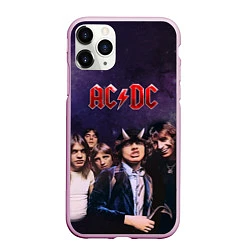 Чехол iPhone 11 Pro матовый AC/DC, цвет: 3D-розовый