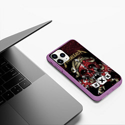 Чехол iPhone 11 Pro матовый Metallica: XXX, цвет: 3D-фиолетовый — фото 2