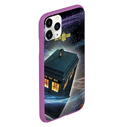 Чехол iPhone 11 Pro матовый Police Box, цвет: 3D-фиолетовый — фото 2