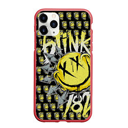 Чехол iPhone 11 Pro матовый Blink-182: Smile, цвет: 3D-красный