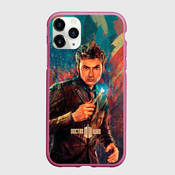 Чехол iPhone 11 Pro матовый Доктор кто, цвет: 3D-малиновый