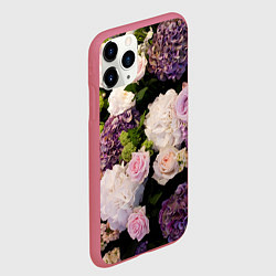 Чехол iPhone 11 Pro матовый Весенние цветы, цвет: 3D-малиновый — фото 2