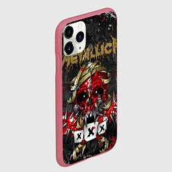 Чехол iPhone 11 Pro матовый Metallica XXX, цвет: 3D-малиновый — фото 2