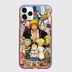 Чехол iPhone 11 Pro матовый One Piece, цвет: 3D-фиолетовый