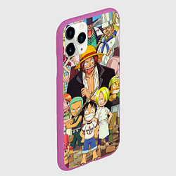 Чехол iPhone 11 Pro матовый One Piece, цвет: 3D-фиолетовый — фото 2