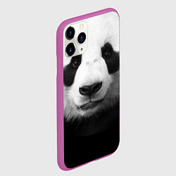 Чехол iPhone 11 Pro матовый Взгляд панды, цвет: 3D-фиолетовый — фото 2