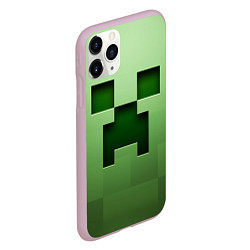 Чехол iPhone 11 Pro матовый Creeper Face, цвет: 3D-розовый — фото 2