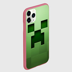 Чехол iPhone 11 Pro матовый Creeper Face, цвет: 3D-малиновый — фото 2