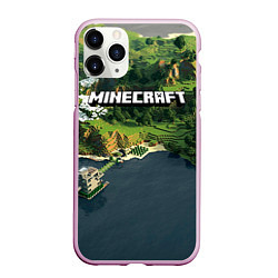 Чехол iPhone 11 Pro матовый Minecraft Location, цвет: 3D-розовый