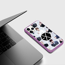 Чехол iPhone 11 Pro матовый EXO Boys, цвет: 3D-фиолетовый — фото 2
