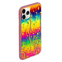 Чехол iPhone 11 Pro матовый Tie dye, цвет: 3D-малиновый — фото 2