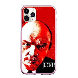 Чехол iPhone 11 Pro матовый Red Lenin, цвет: 3D-розовый