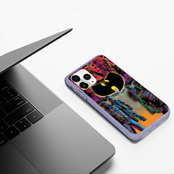 Чехол iPhone 11 Pro матовый Wu-Tang Clan: City, цвет: 3D-светло-сиреневый — фото 2