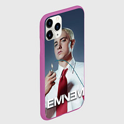 Чехол iPhone 11 Pro матовый Eminem Fire, цвет: 3D-фиолетовый — фото 2