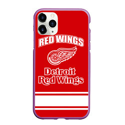 Чехол iPhone 11 Pro матовый Detroit red wings, цвет: 3D-фиолетовый