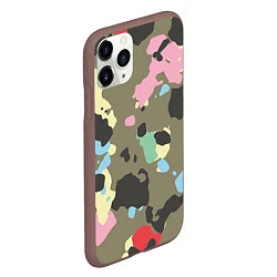 Чехол iPhone 11 Pro матовый Камуфляж: микс цветов, цвет: 3D-коричневый — фото 2