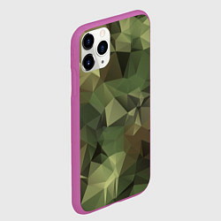 Чехол iPhone 11 Pro матовый Полигональный камуфляж, цвет: 3D-фиолетовый — фото 2