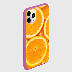 Чехол iPhone 11 Pro матовый Апельсин, цвет: 3D-фиолетовый — фото 2