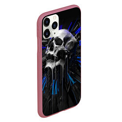 Чехол iPhone 11 Pro матовый Череп, цвет: 3D-малиновый — фото 2