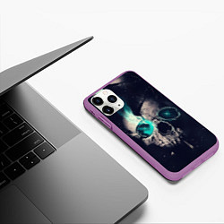 Чехол iPhone 11 Pro матовый Skull eyes, цвет: 3D-фиолетовый — фото 2