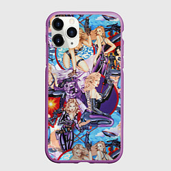 Чехол iPhone 11 Pro матовый Как у Мэтт Тейлора с девушками, цвет: 3D-фиолетовый